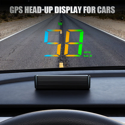 🚗Car GPS Speedometer Head-Up Display with Integrated Light Shield & Digital Screen