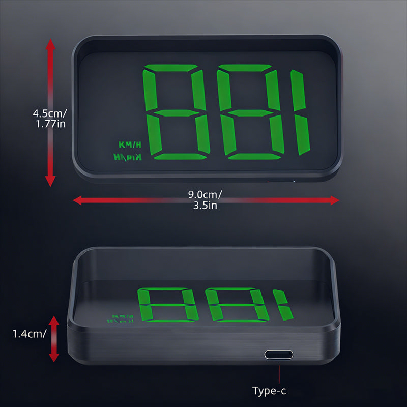 🚗Car GPS Speedometer Head-Up Display with Integrated Light Shield & Digital Screen