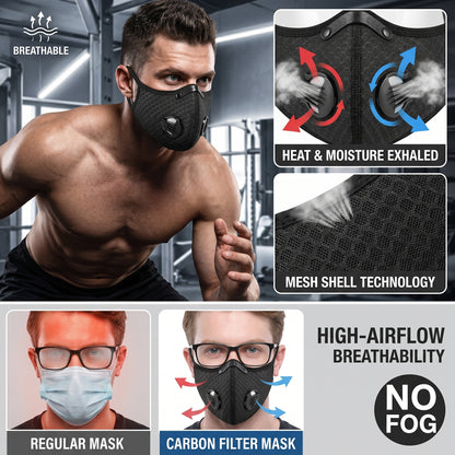 🌬️ Carbon Filter Breathable Dust Mask