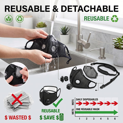 🌬️ Carbon Filter Breathable Dust Mask