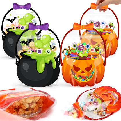 Halloween Goodie Bags Plastic Candy Gift Bags with Handle