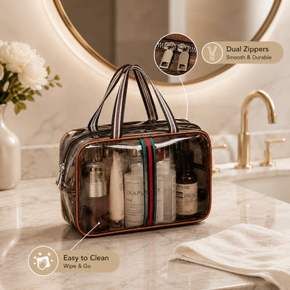 Clear Travel Makeup & Toiletry Bag💼