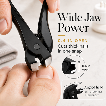Heavy Duty Curved Tip Toenail Clipper - Long Handle Ergonomic Design for Thick Nails & Seniors