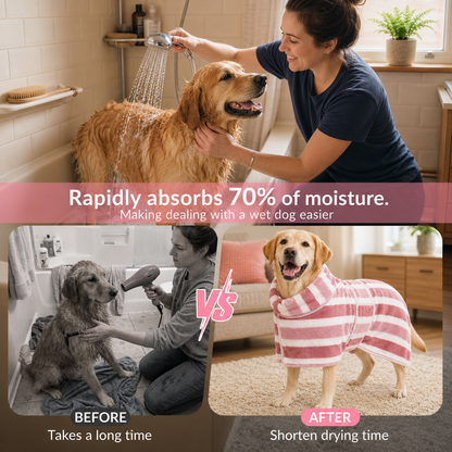 Full Coverage Doggy Bath Towel Pet Robe