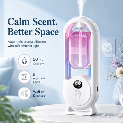 🌸Automatic Desktop Essential Oil Diffuser with Digital Display & LED Mood Ligh💡