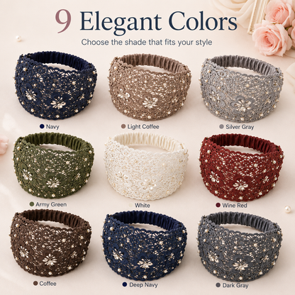 💫Plum Blossom Hollow Beaded Wide Headband