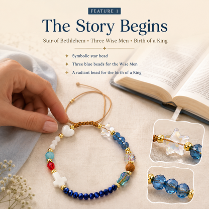 ✝️ Handmade Christian Gospel Beaded Bracelet – Inspirational Faith Story Jewelry Gift for Believers 💝