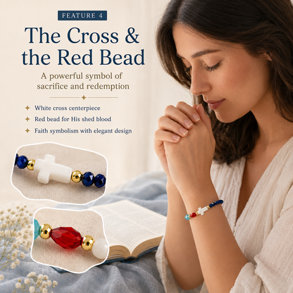 ✝️ Handmade Christian Gospel Beaded Bracelet – Inspirational Faith Story Jewelry Gift for Believers 💝