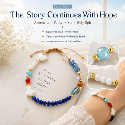 ✝️ Handmade Christian Gospel Beaded Bracelet – Inspirational Faith Story Jewelry Gift for Believers 💝