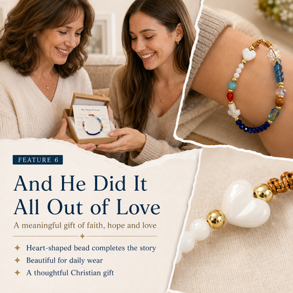 ✝️ Handmade Christian Gospel Beaded Bracelet – Inspirational Faith Story Jewelry Gift for Believers 💝