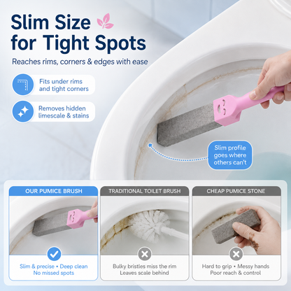 Pumice Stone Toilet Cleaner Brush for Hard Water Stains