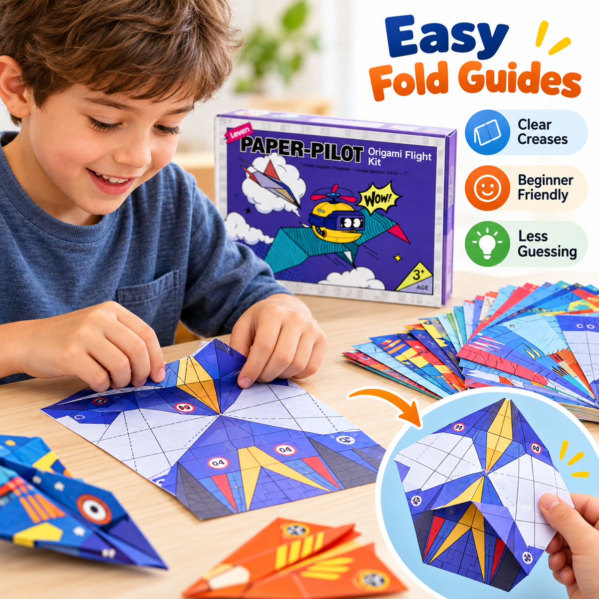 ✈️ Creative DIY Paper Airplane Set for Kids 🚀 Fold Build Fly & Enjoy Screen Free Fun 🎨
