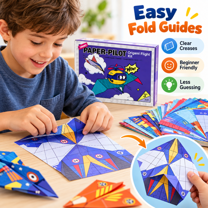 ✈️ Creative DIY Paper Airplane Set for Kids 🚀 Fold Build Fly & Enjoy Screen Free Fun 🎨