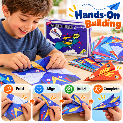 ✈️ Creative DIY Paper Airplane Set for Kids 🚀 Fold Build Fly & Enjoy Screen Free Fun 🎨