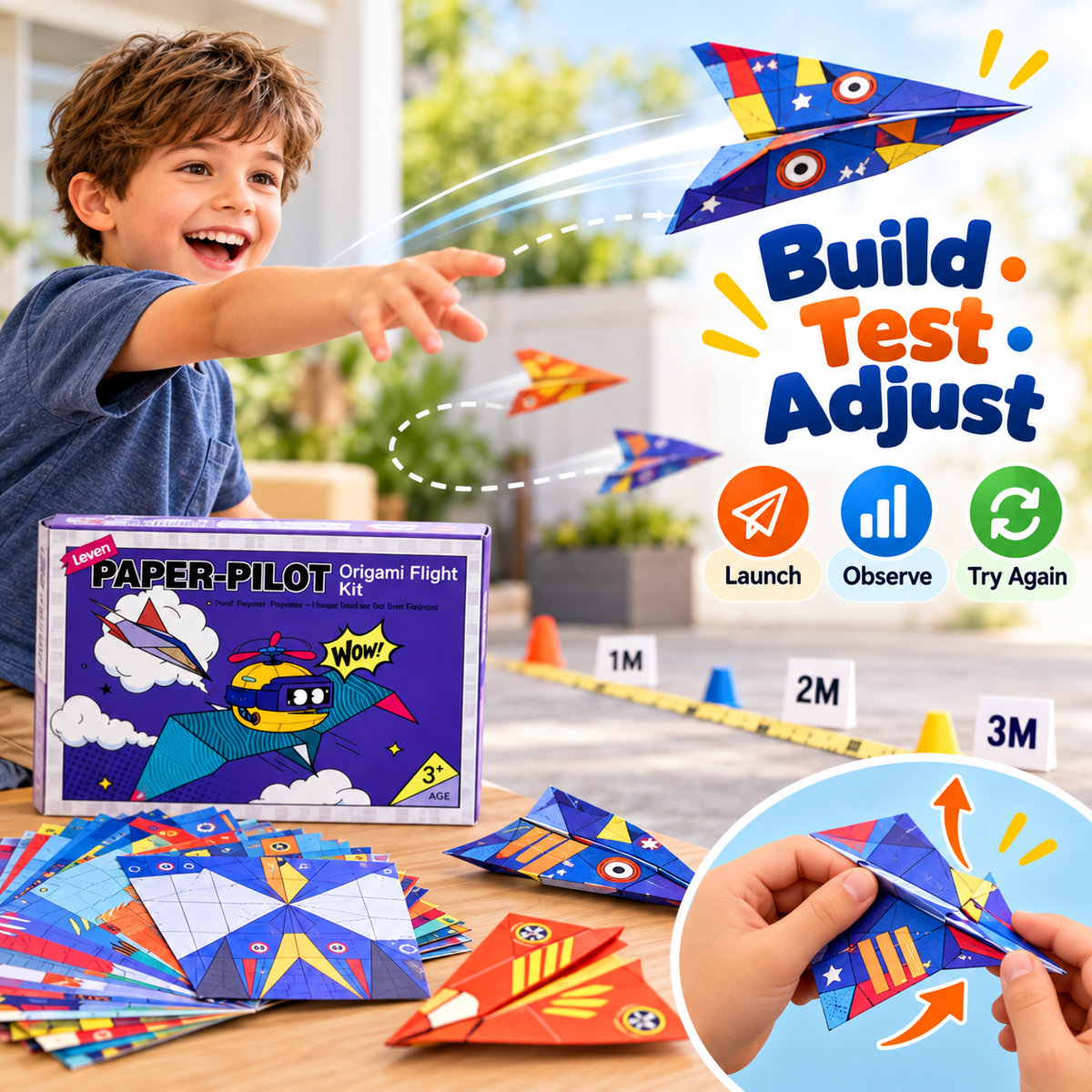 ✈️ Creative DIY Paper Airplane Set for Kids 🚀 Fold Build Fly & Enjoy Screen Free Fun 🎨