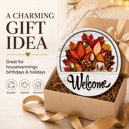 🏡 16-Piece Interchangeable Welcome Sign for Front Door – Seasonal Door Decor
