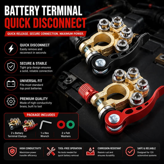 4-Post Quick Release Battery Clamps
