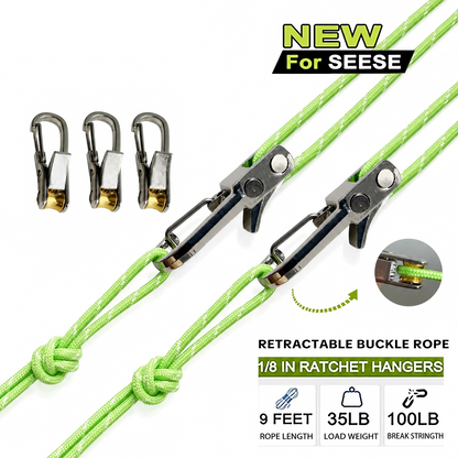 🏕️ Retractable Buckle Rope Roller Set