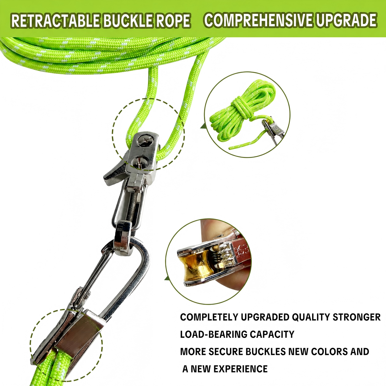 🏕️ Retractable Buckle Rope Roller Set