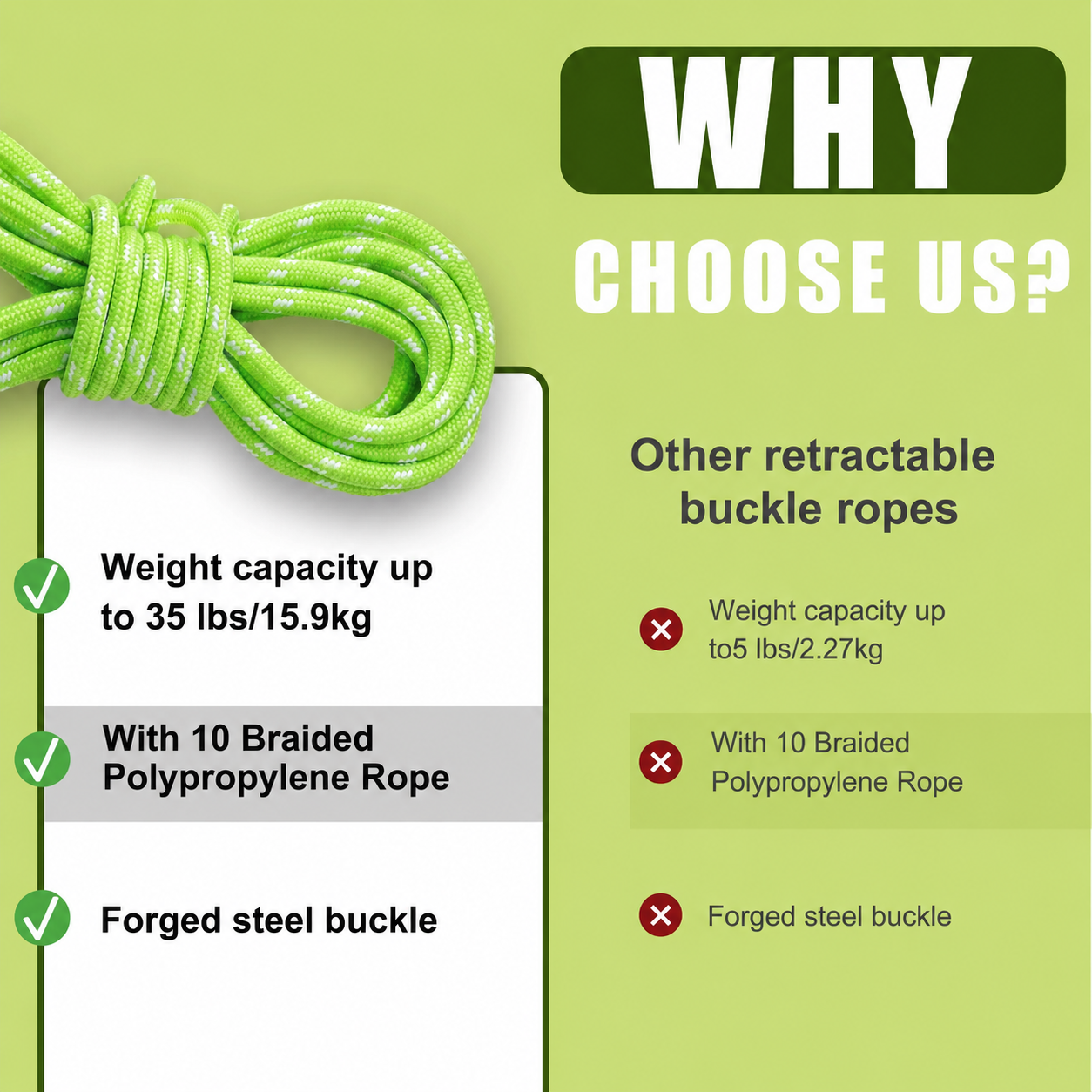 🏕️ Retractable Buckle Rope Roller Set