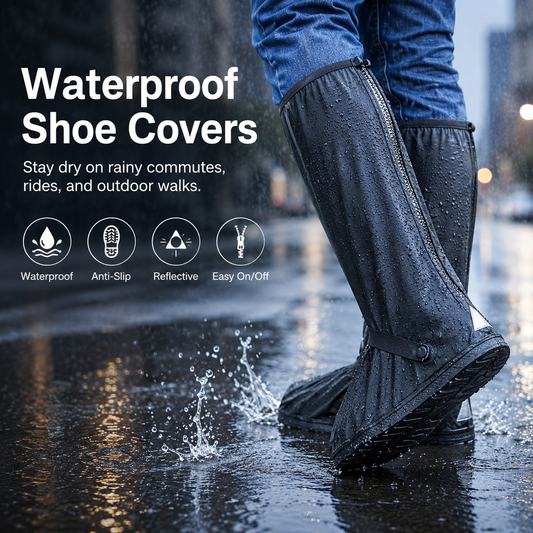 💦Reusable Waterproof Non-Slip Rain Boot Shoe Covers, Men Women Rain Gear
