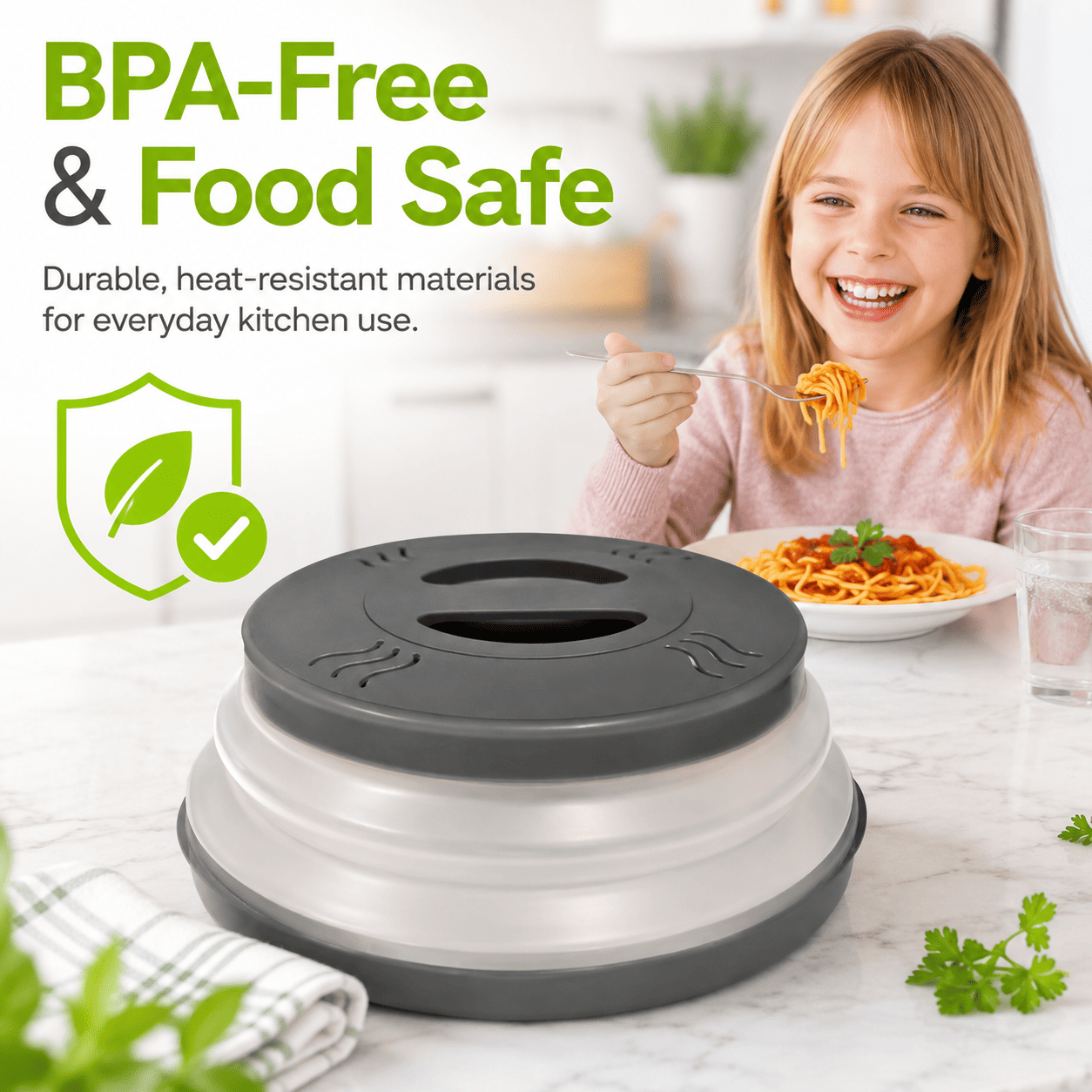 🍽️ Magnetic Microwave Splatter Cover – Clean & Easy
