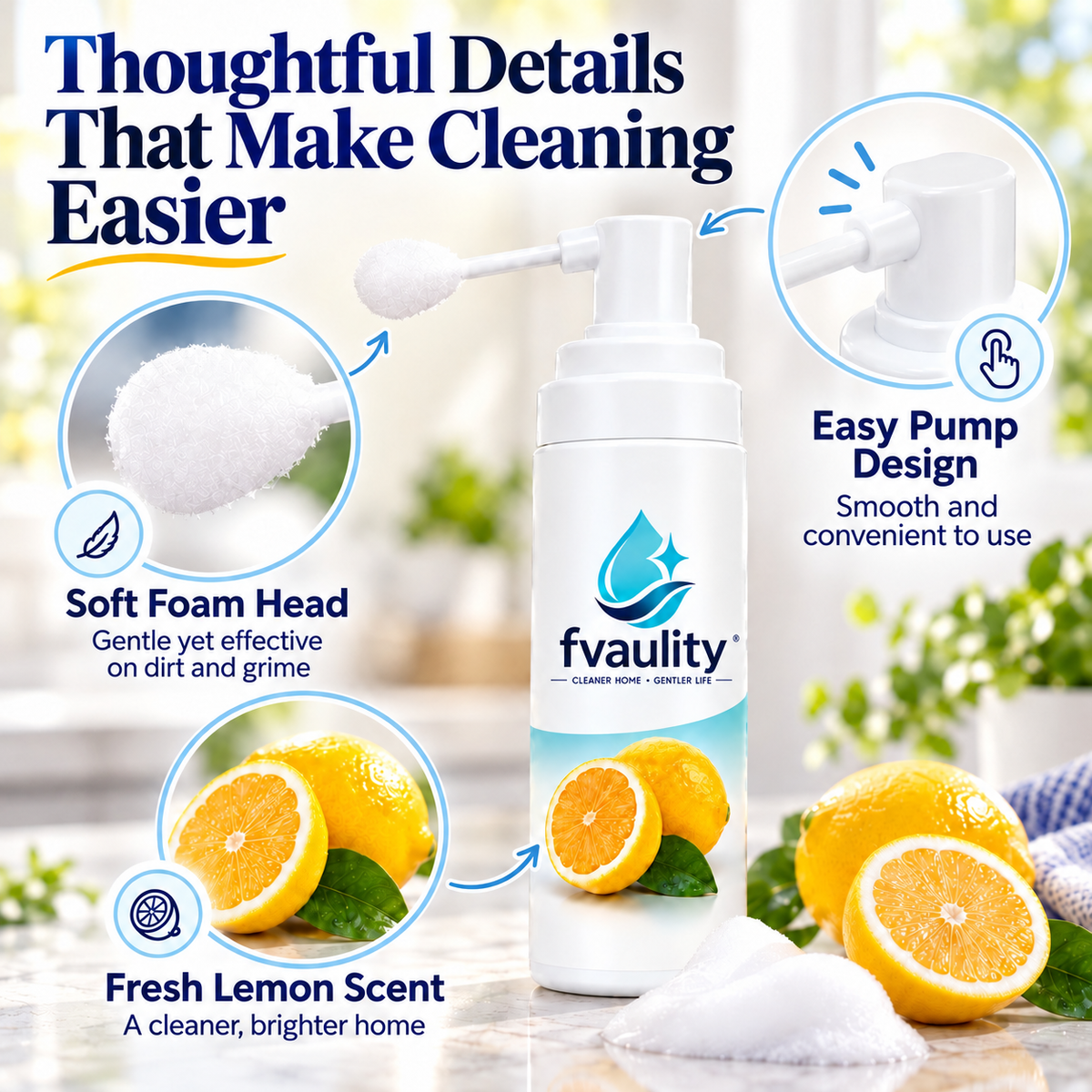 🫧 Multi-Purpose Foam Cleaner – Powerful Spray for Car & Home Surfaces ✨