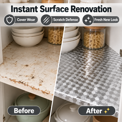 🏠 Premium Aluminum Foil Kitchen Sticker | Waterproof, Oil-Proof & Heat-Resistant DIY Wall & Cabinet Liner ✂️