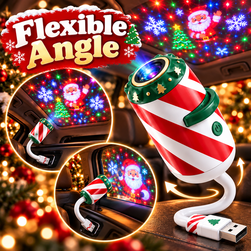 🎄 USB Christmas Car Projector Light 🎅✨ – Festive Holiday Window & Interior Projection for Cars 🚗