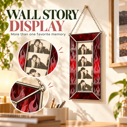 📸 Acrylic Hanging Multi-Photo Frame ✨ Decorative Wall Display with Chain & Star Charms 💜