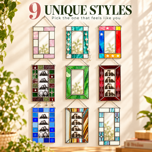 📸 Acrylic Hanging Multi-Photo Frame ✨ Decorative Wall Display with Chain & Star Charms 💜