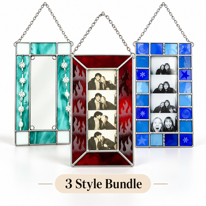 📸 Acrylic Hanging Multi-Photo Frame ✨ Decorative Wall Display with Chain & Star Charms 💜