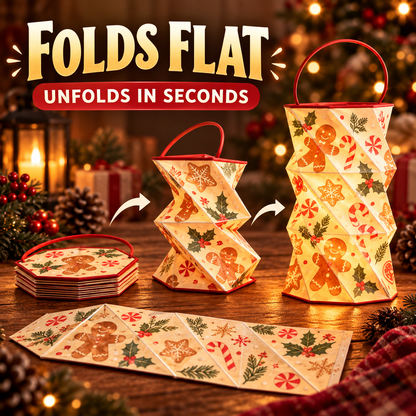 ✨ Foldable Rotating Lantern with Stepless Dimming | USB-C Rechargeable Holiday Ambient Light