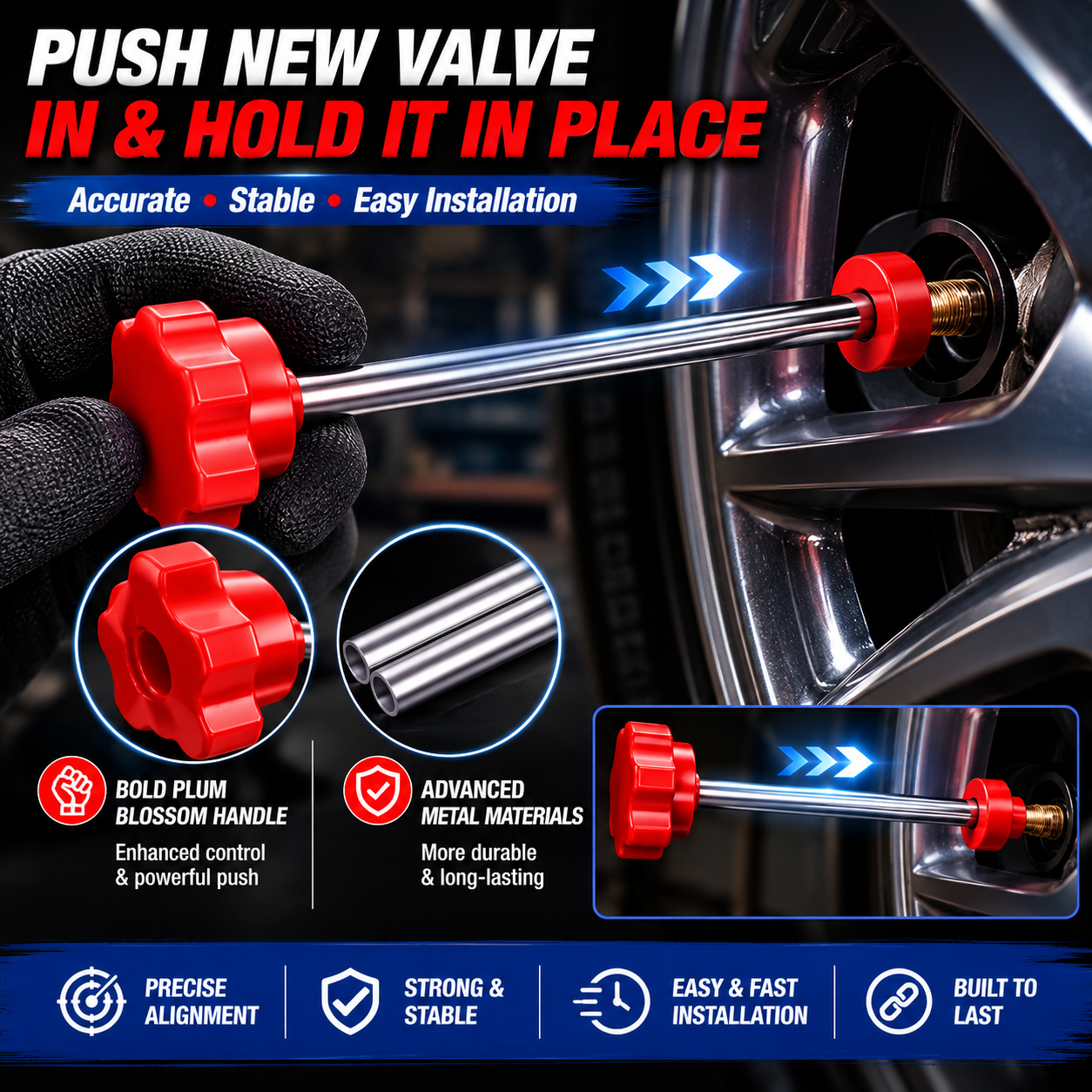 14-Piece Set Quick Change Tire Valve Tool Kit
