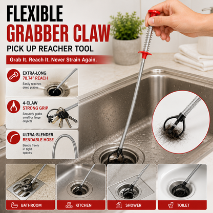 🪠 Flexible Grabber Claw Pick Up Reacher Tool