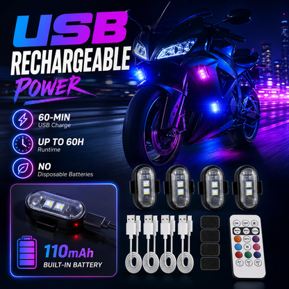 🚨 Remote Wireless RGB LED Strobe Light