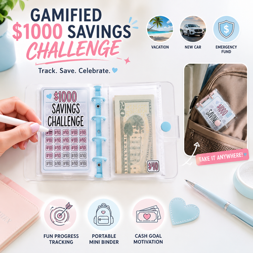💵 Mini Money Saving Challenge Budget Binder