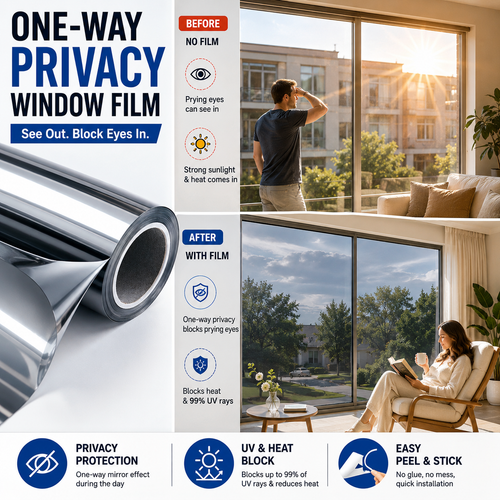 🪟 One-Way Privacy Window Film