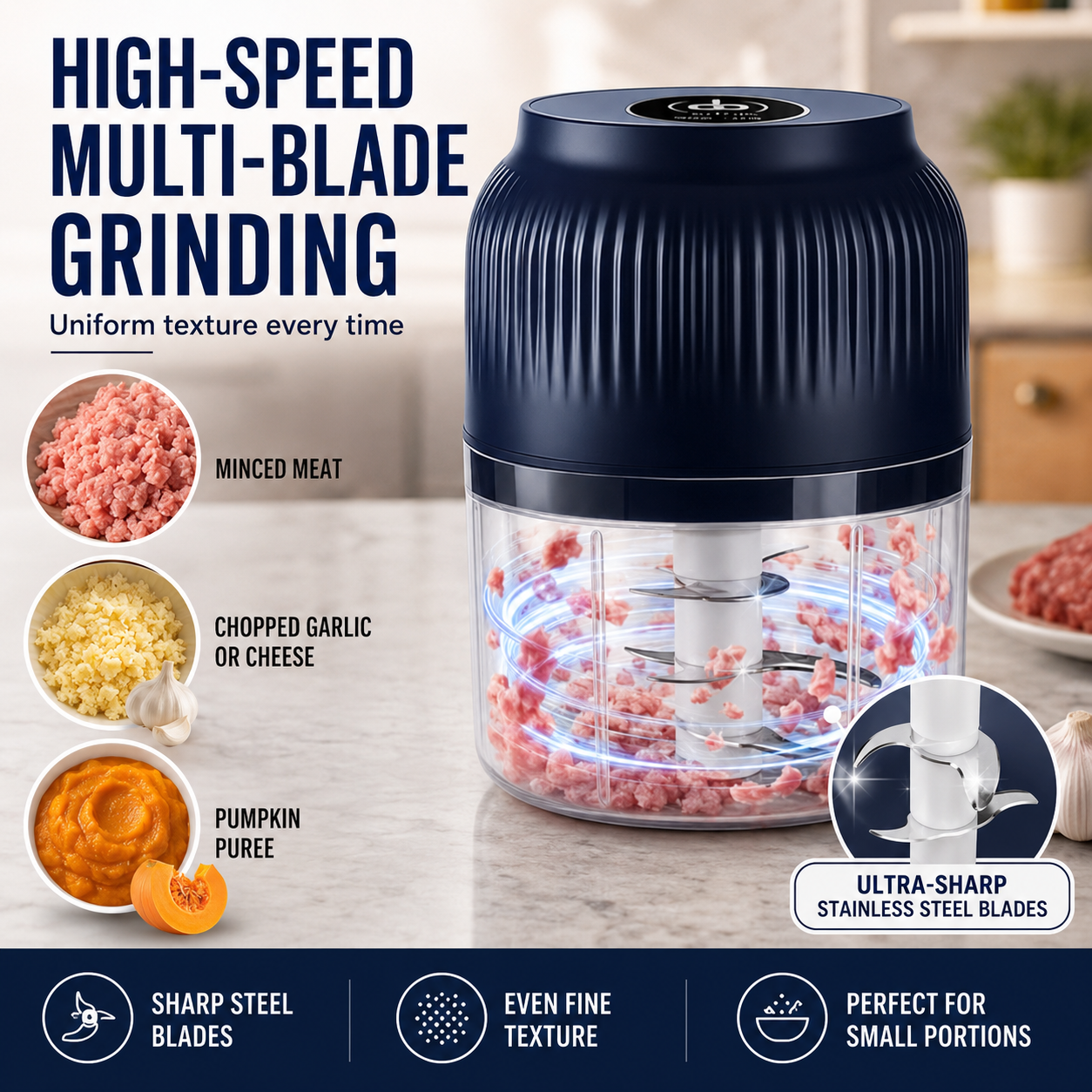 ⚡ Electric Mini Food Shredder & Grinder