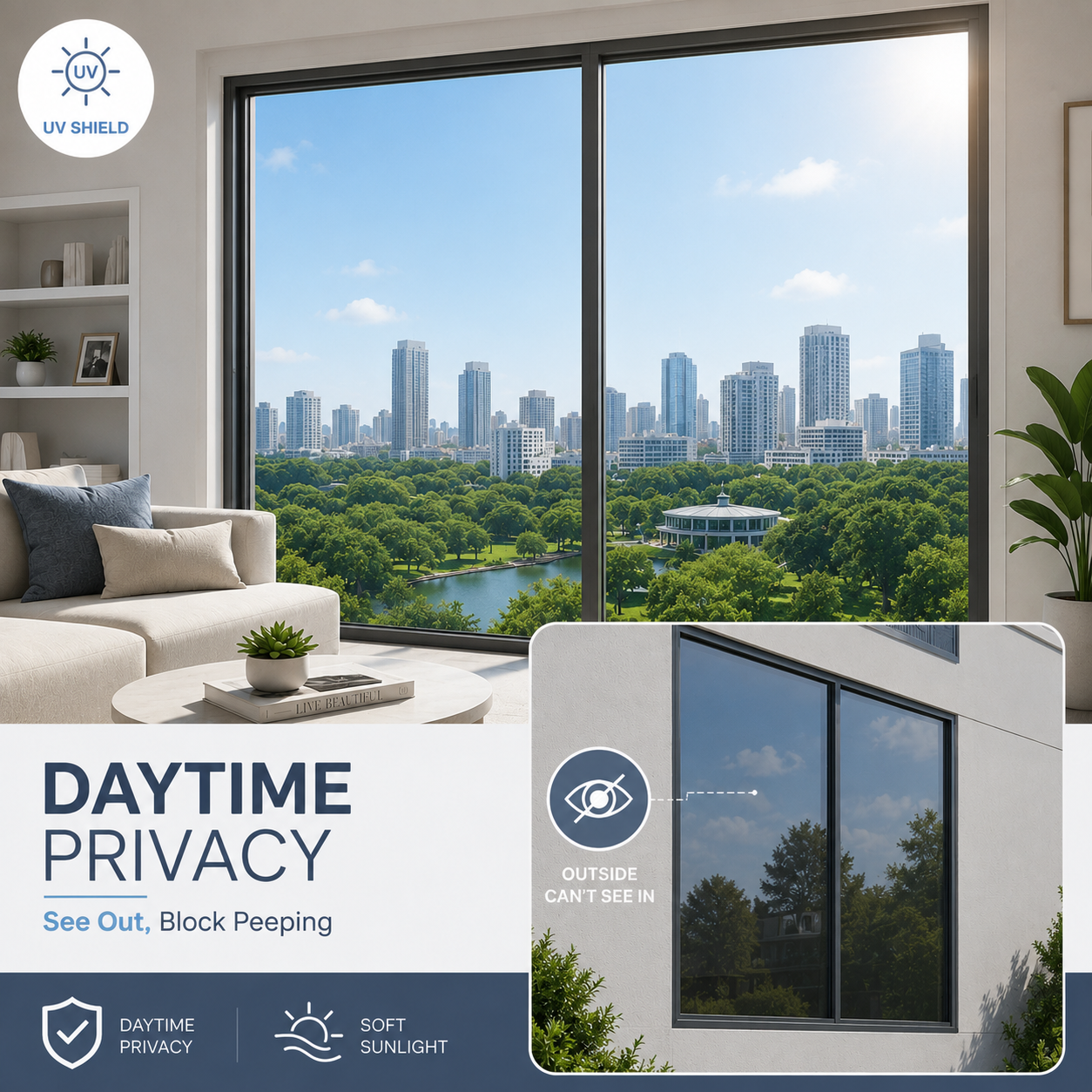 🪟 One-Way Privacy Window Film