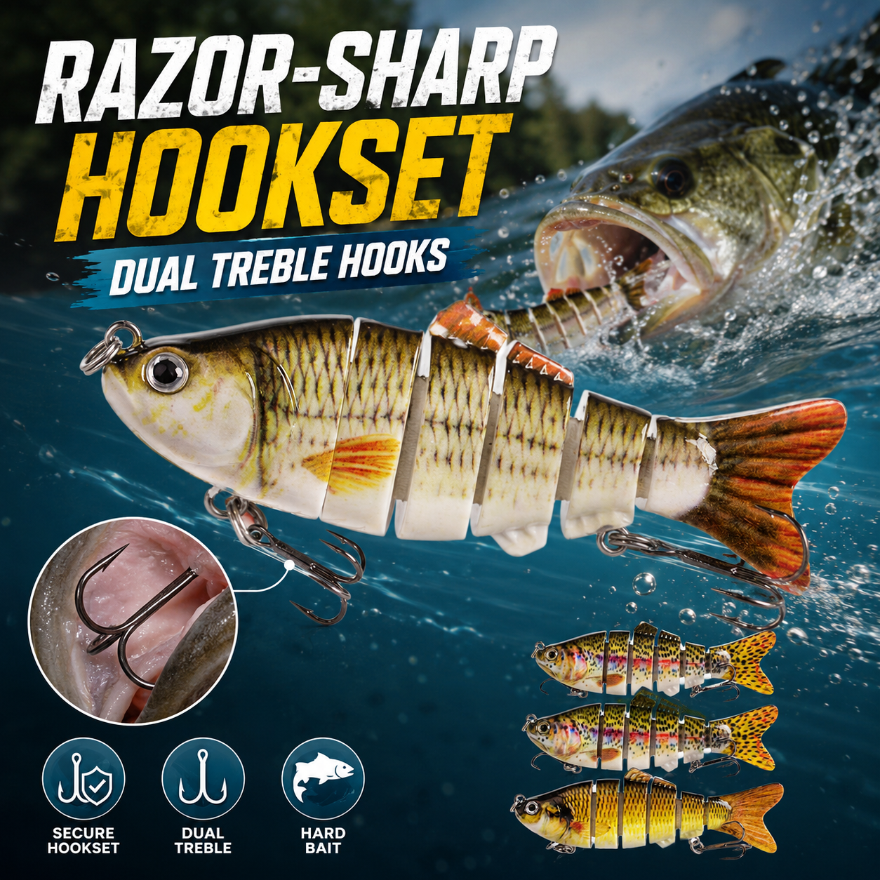 🐟 Multi-Jointed Swimbaits Fishing Lure Set