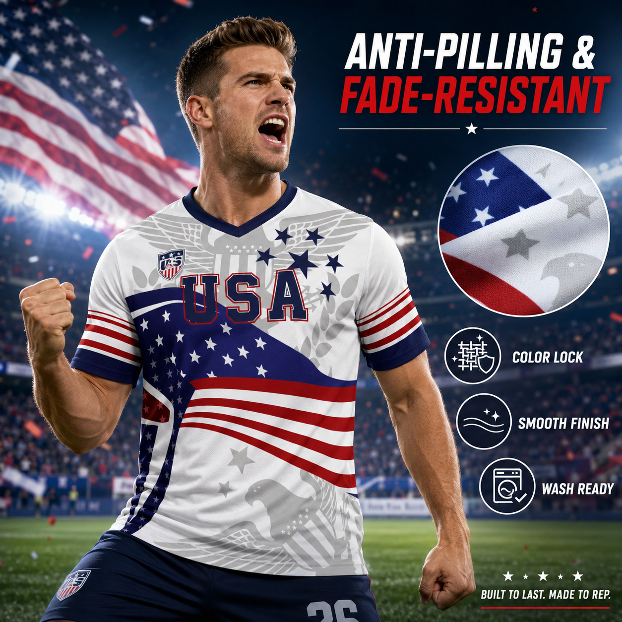⚽️ USA Bald Eagle Soccer Jersey 2026
