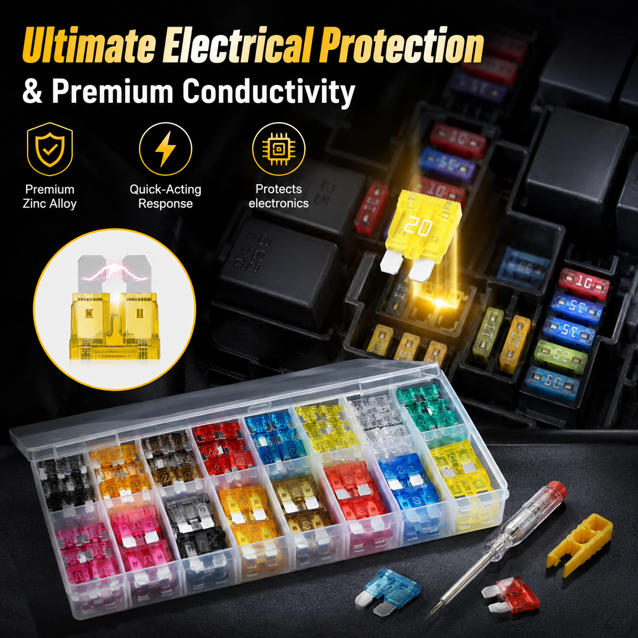 306 PCS Car Blade Fuse Assortment Set