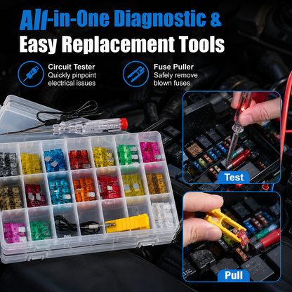 306 PCS Car Blade Fuse Assortment Set