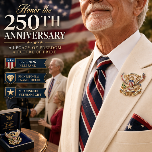 America's 250th Anniversary Commemorative Patriotic Brooch Pin