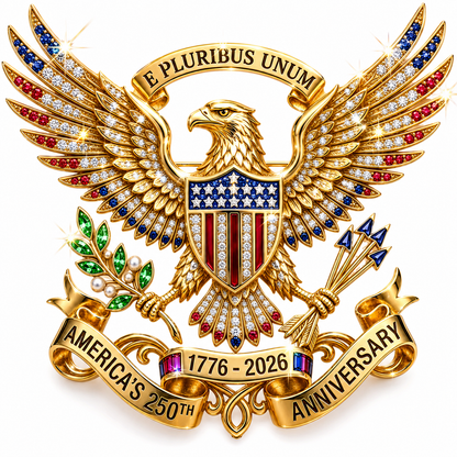 America's 250th Anniversary Commemorative Patriotic Brooch Pin