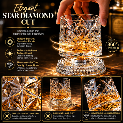 Luxury 360° Spinning Crystal Glass 💎✨
