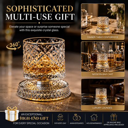 Luxury 360° Spinning Crystal Glass 💎✨