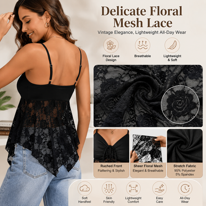 Women's Lace Bralette Cami Crop Top 🌸✨
