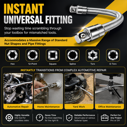 1/2 Inch 35cm Socket Ratchet Wrench & Flex Shaft Set 🔧🚗